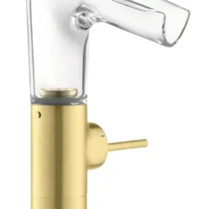 Axor Starck V Einhebel-Waschtischmischer 220 mit Glasauslauf - Brushed Brass Nur Heute