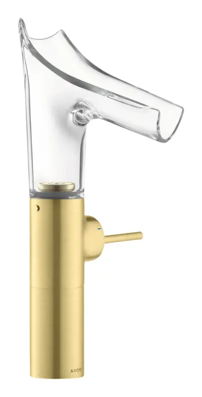 Axor Starck V Einhebel-Waschtischmischer 220 mit Glasauslauf - Brushed Brass Nur Heute