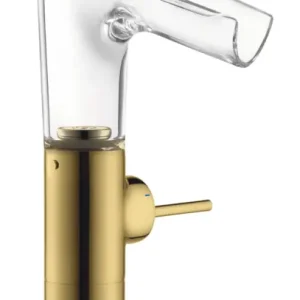 Sofort Bestellen Axor Starck V Einhebel-Waschtischmischer 220 mit Glasauslauf - Polished Gold Optic