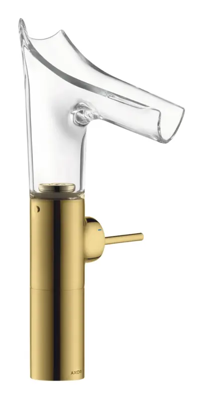 Sofort Bestellen Axor Starck V Einhebel-Waschtischmischer 220 mit Glasauslauf - Polished Gold Optic
