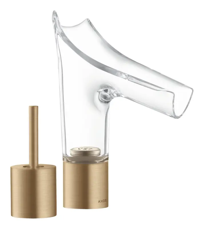 Axor Starck V 2-Loch Waschtischmischer 110 mit Glasauslauf - Brushed Bronze Finale Aktion