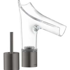 Axor Starck V 2-Loch Waschtischmischer 110 mit Glasauslauf - Brushed Black Chrome Direkt Vom Hersteller