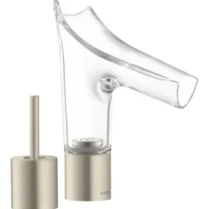 Axor Starck V 2-Loch Waschtischmischer 110 mit Glasauslauf - Brushed Nickel Top-Angebot