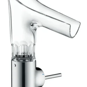 Axor Starck V Einhebel-Waschtischmischer 140 mit Glasauslauf - Chrom (Facettenschliff) Top-Angebot