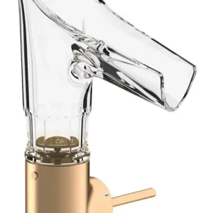 Nur Für Kurze Zeit Axor Starck V Einhebel-Waschtischmischer 140 mit Glasauslauf - Brushed Bronze (Facettenschliff)