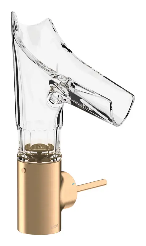 Nur Für Kurze Zeit Axor Starck V Einhebel-Waschtischmischer 140 mit Glasauslauf - Brushed Bronze (Facettenschliff)