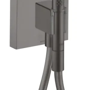 Axor Starck Organic Portereinheit mit Stabhandbrause und Brauseschlauch - Brushed Black Chrome Knallerangebot