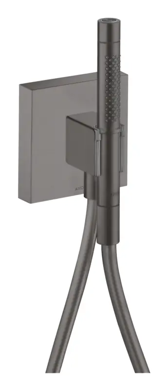 Axor Starck Organic Portereinheit mit Stabhandbrause und Brauseschlauch - Brushed Black Chrome Knallerangebot