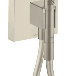 Geprüft Axor Starck Organic Portereinheit mit Stabhandbrause und Brauseschlauch - Brushed Nickel