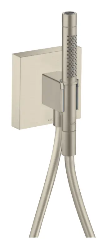 Geprüft Axor Starck Organic Portereinheit mit Stabhandbrause und Brauseschlauch - Brushed Nickel