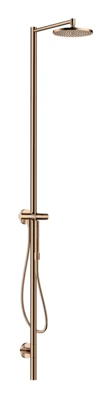 Nur Heute Axor Starck Nature Duschsäule mit Kopfbrause und Stabhandbrause - Polished Red Gold