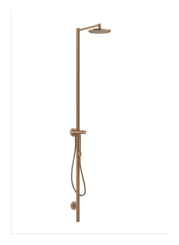 Top-Angebot Axor Starck Nature Duschsäule mit Kopfbrause und Stabhandbrause - Brushed Red Gold