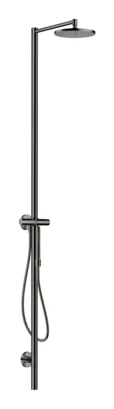 Knallerangebot Axor Starck Nature Duschsäule mit Kopfbrause und Stabhandbrause - Polished Black Chrome