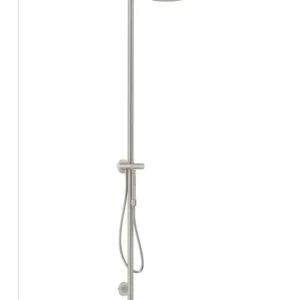 Axor Starck Nature Duschsäule mit Kopfbrause und Stabhandbrause - Edelstahl Optic Neue Kollektion