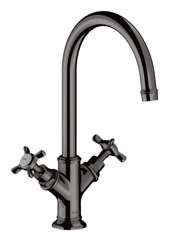Aktuell Axor Montreux 2-Griff Waschtischarmatur 210 - Polished Black Chrome