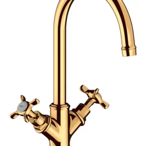 Ausverkauf Axor Montreux 2-Griff Waschtischarmatur 210 - Polished Gold Optic