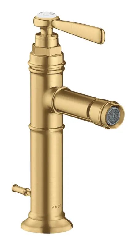 Abverkauf Axor Montreux Einhebel-Bidetmischer 100 mit Hebelgriff mit Zugstangen-Ablaufgarnitur - Brushed Gold Optic