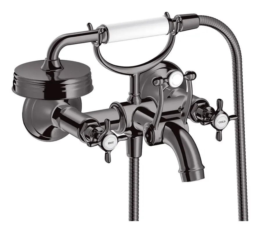 Axor Montreux 2-Griff Wannenarmatur mit Kreuzgriff - Polished Black Chrome Saisonangebot