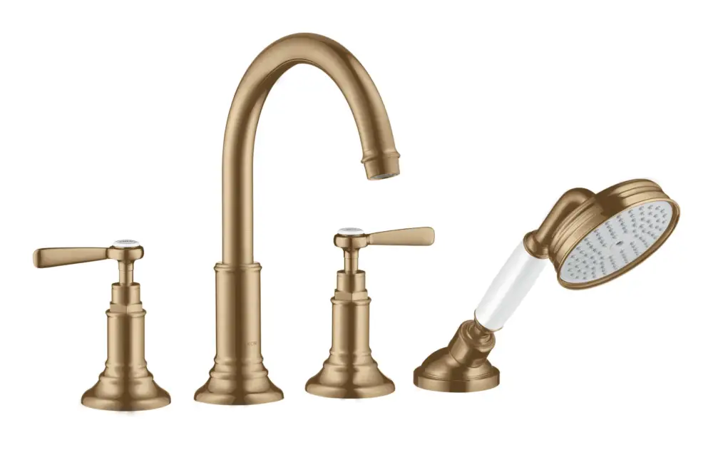 Sichere Zahlung Axor Montreux 4-Loch Wannenrandarmatur mit Hebelgriff - Brushed Bronze