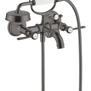 Angebot Axor Montreux 2-Griff Wannenarmatur mit Hebelgriff - Brushed Black Chrome