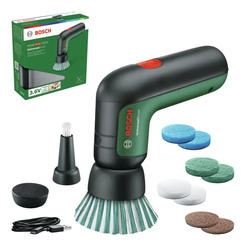 Wochenendangebot Bosch Garten Akku-Reinigungsbürste UniversalBrush Set mit integriertem Akku - im Karton