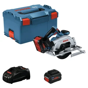 Abverkauf Bosch Professional Akku-Kreissäge GKS 18V-57-2 mit 2x Akku ProCORE 5,5 Ah - in L-BOXX 238