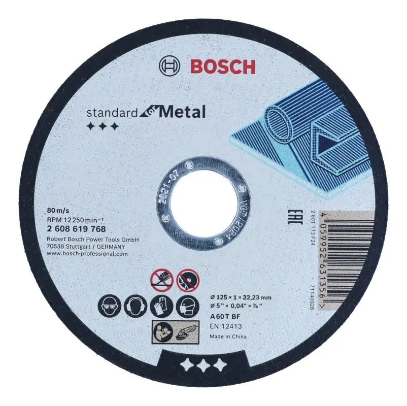 Bosch Line Stainless Steel and Metal Trennscheibe, 125 mm, 22,23 mm(Verpackungseinheit: 50Stück) Kracherpreis