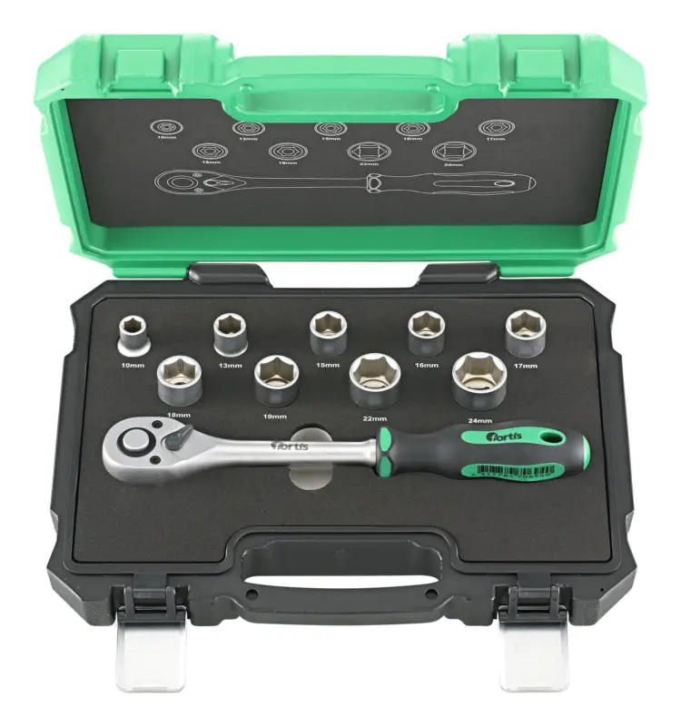 Fortis Steckschlüssel-Garnitur 1/2" 10-teilig Angebot
