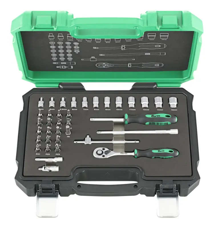 Fortis Steckschlüssel-Garnitur 1/4" 36-teilig Begrenztes Angebot