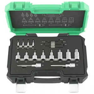 Ausverkauf Fortis Steckschlüssel-Garnitur 1/4"+1/2" 19-teilig