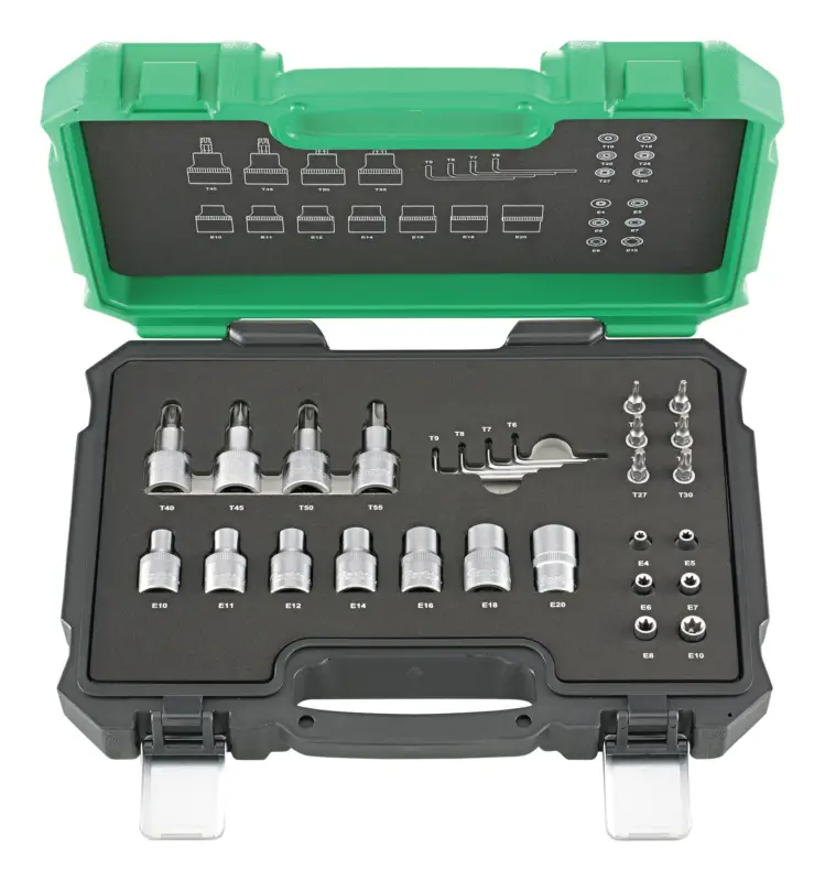 Neu Fortis Steckschlüssel-Garnitur 1/4"+1/2" 27-teilig