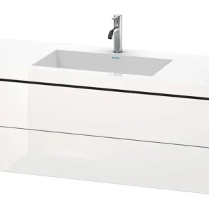 Bestpreis Duravit L-Cube c-bonded Komplett-Set mit 2 Auszügen ohne Hahnloch ohne Überlauf 1200 x 500 x 480 mm - Taupe Matt