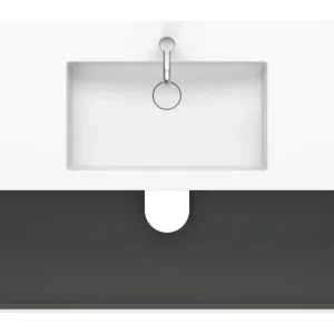 Expressversand Duravit L-Cube c-bonded Komplett-Set mit 2 Auszügen mit Hahnloch ohne Überlauf 1200 x 500 x 480 mm - Weiß Hochglanz Dekor