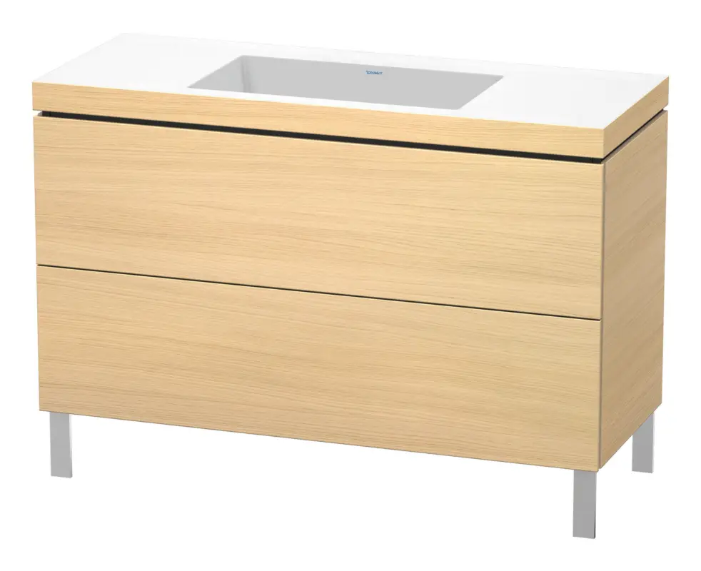 Top-Preis Duravit L-Cube c-bonded Komplett-Set mit 2 Auszügen ohne Hahnloch ohne Überlauf 1200 x 698 x 480 mm - Mediterrane Eiche Matt