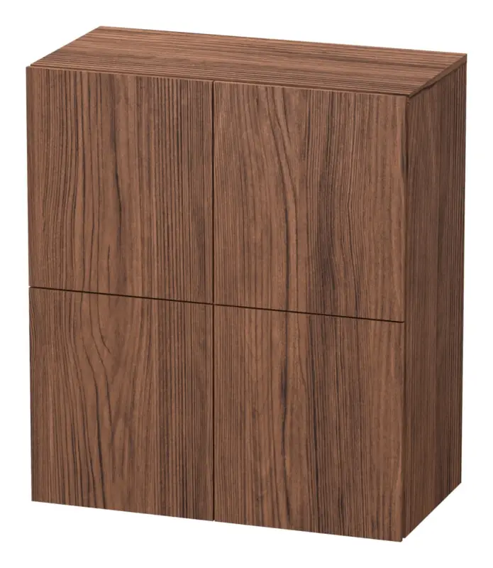 Duravit L-Cube Halbhochschrank mit 2 Türen 700 x 800 x 363 mm - Nussbaum dunkel Matt Neue Kollektion