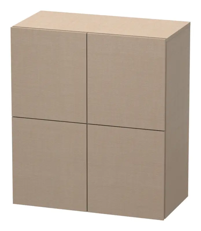 Finale Aktion Duravit L-Cube Halbhochschrank mit 2 Türen 700 x 800 x 363 mm - Leinen Matt
