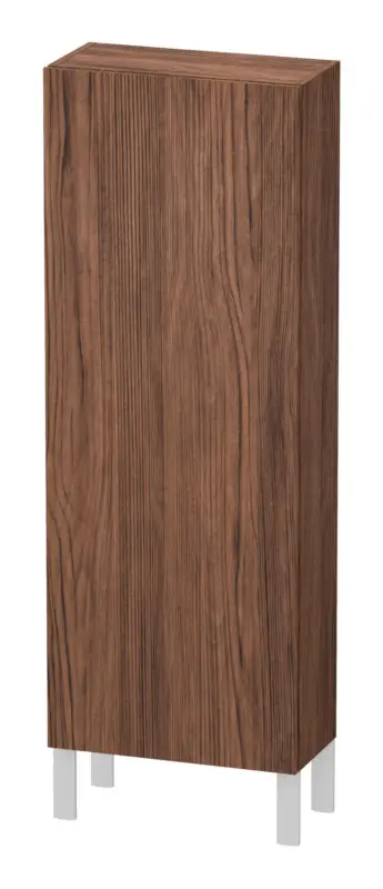 Sofort Bestellen Duravit L-Cube Halbhochschrank mit 1 Tür Anschlag rechts 500 x 1320 x 243 mm - Nussbaum dunkel Matt