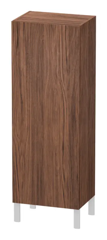 Kracherpreis Duravit L-Cube Halbhochschrank mit 1 Tür Anschlag rechts 500 x 1320 x 363 mm - Nussbaum dunkel Matt