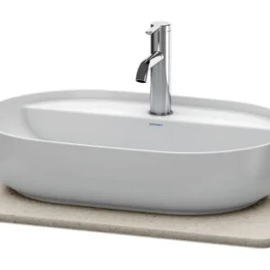 Schnäppchen Duravit Luv Quarzsteinkonsole mit einem Ausschnitt 688 x 475 mm - Grau poliert