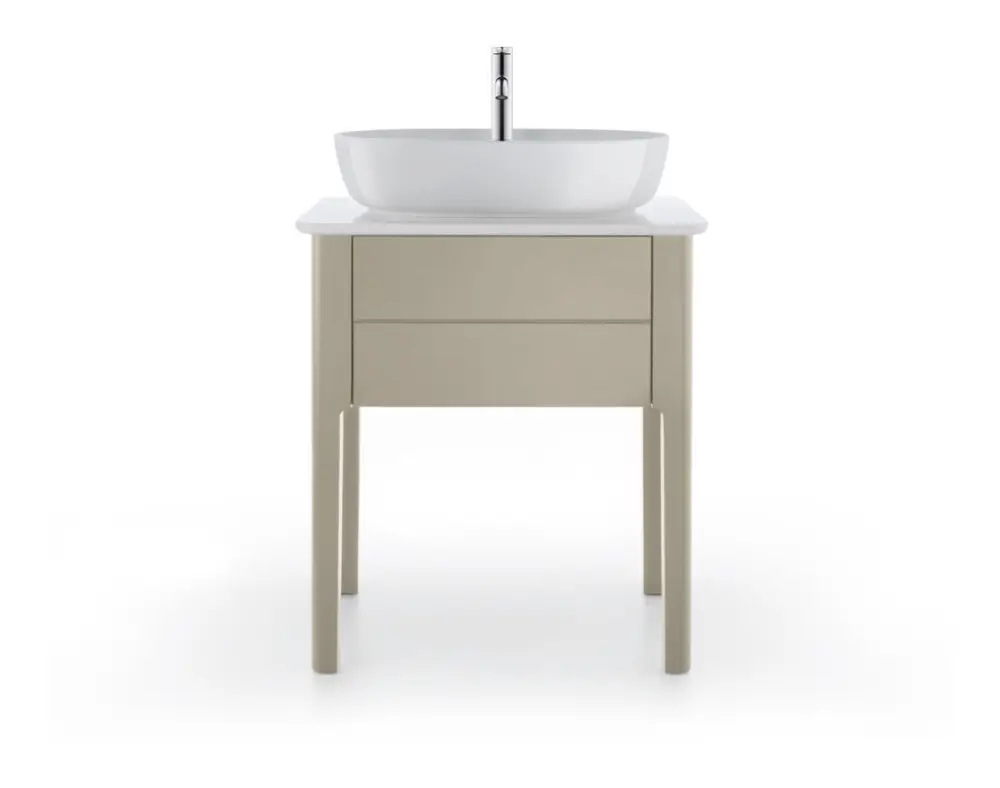 Duravit Luv Waschtischunterschrank bodenstehend mit 1 Auszug 638 x 743 x 450 mm - Taupe Seidenmatt Lack Zertifiziert