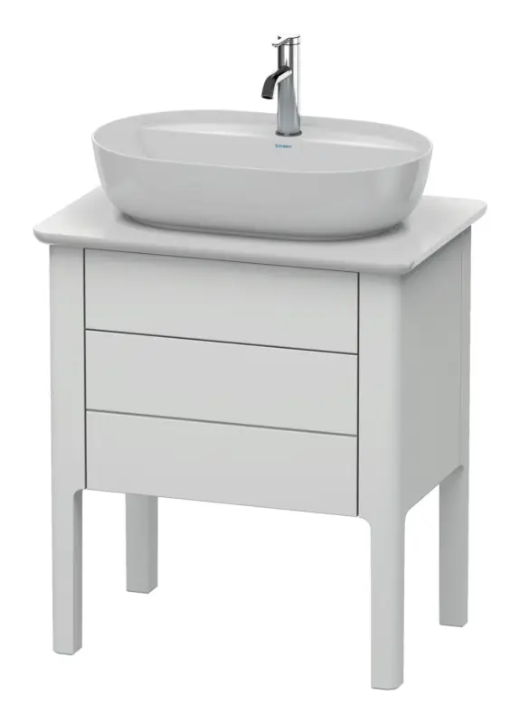 Duravit Luv Waschtischunterschrank bodenstehend mit 2 Auszügen bodenstehend 688 x 743 x 450 mm - Nordic Weiß Seidenmatt Lack Online Kaufen