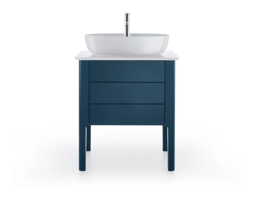 Wochenendangebot Duravit Luv Waschtischunterschrank bodenstehend mit 2 Auszügen bodenstehend 688 x 743 x 450 mm - Nachtblau Seidenmatt Lack