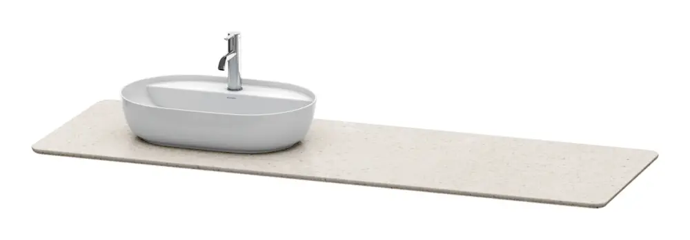 Duravit Luv Quarzsteinkonsole mit einem Ausschnitt links 1783 x 595 mm - Sand poliert Heißes Angebot