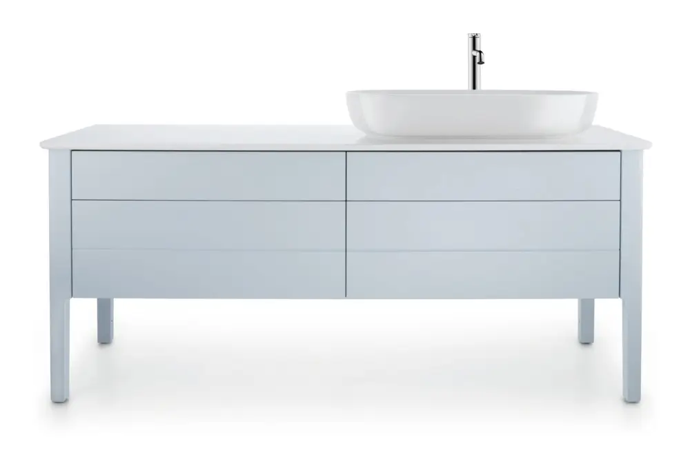Duravit Luv Quarzsteinkonsole mit einem Ausschnitt rechts 1783 x 595 mm - Weiß poliert Sofort Bestellen