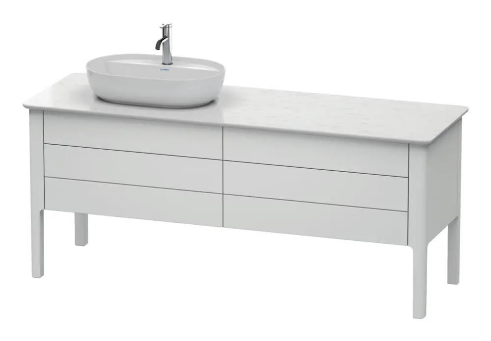 Duravit Luv Waschtischunterschrank für Becken links bodenstehend mit 4 Auszügen bodenstehend 1783 x 743 x 570 mm - Nachtblau Seidenmatt Lack Online Kaufen