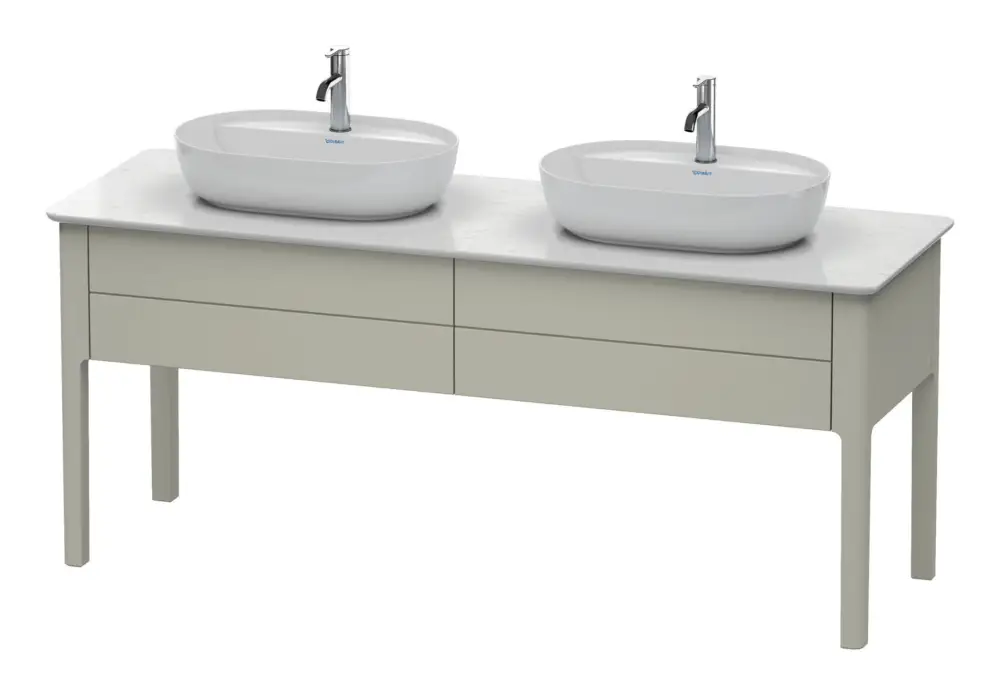 Top-Angebot Duravit Luv Waschtischunterschrank für 2 Becken bodenstehend mit 2 Auszügen 1783 x 743 x 570 mm - Taupe Seidenmatt Lack