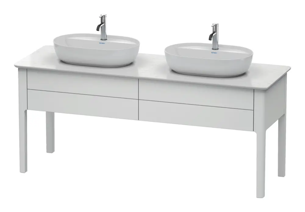 Sonderaktion Duravit Luv Waschtischunterschrank für 2 Becken bodenstehend mit 2 Auszügen 1783 x 743 x 570 mm - Nachtblau Seidenmatt Lack