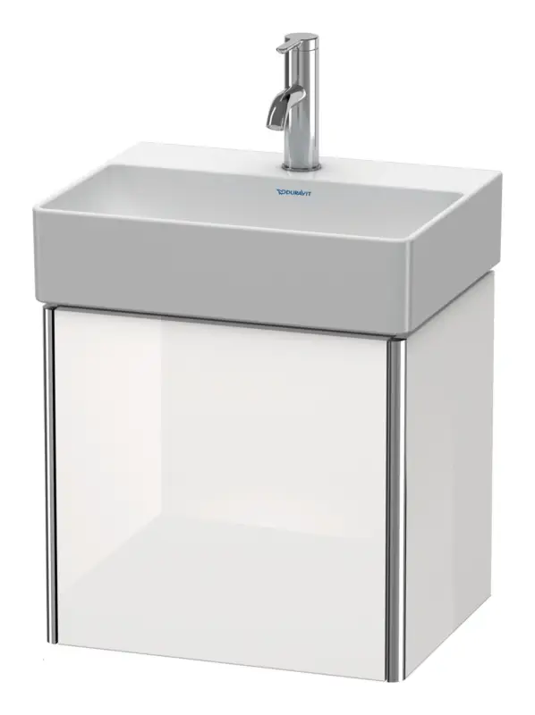 Duravit XSquare Waschtischunterschrank mit 1 Tür Anschlag links 434 x 397 x 340 mm - Schwarz Hochglanz Lack Aktuell