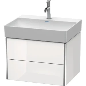 Angebot Duravit XSquare Waschtischunterschrank mit 2 Auszügen 584 x 397 x 460 mm - Weiß Hochglanz Dekor