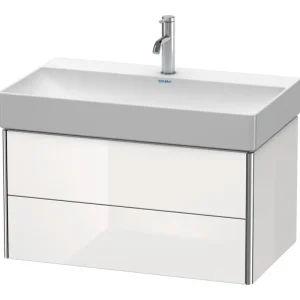 Angebot Duravit XSquare Waschtischunterschrank mit 2 Auszügen 784 x 397 x 460 mm - Steingrau Seidenmatt Lack